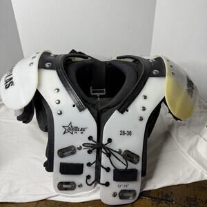 Douglas 36 Medium Football Shoulder Pads White/Black 28-30 13”-14”